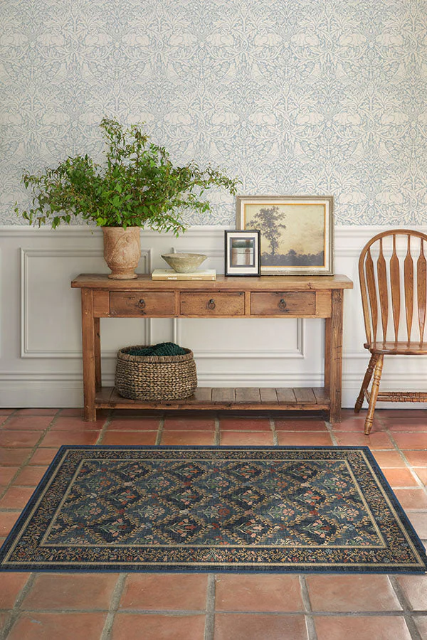 Bellflowers Blue Rug by Morris & Co.