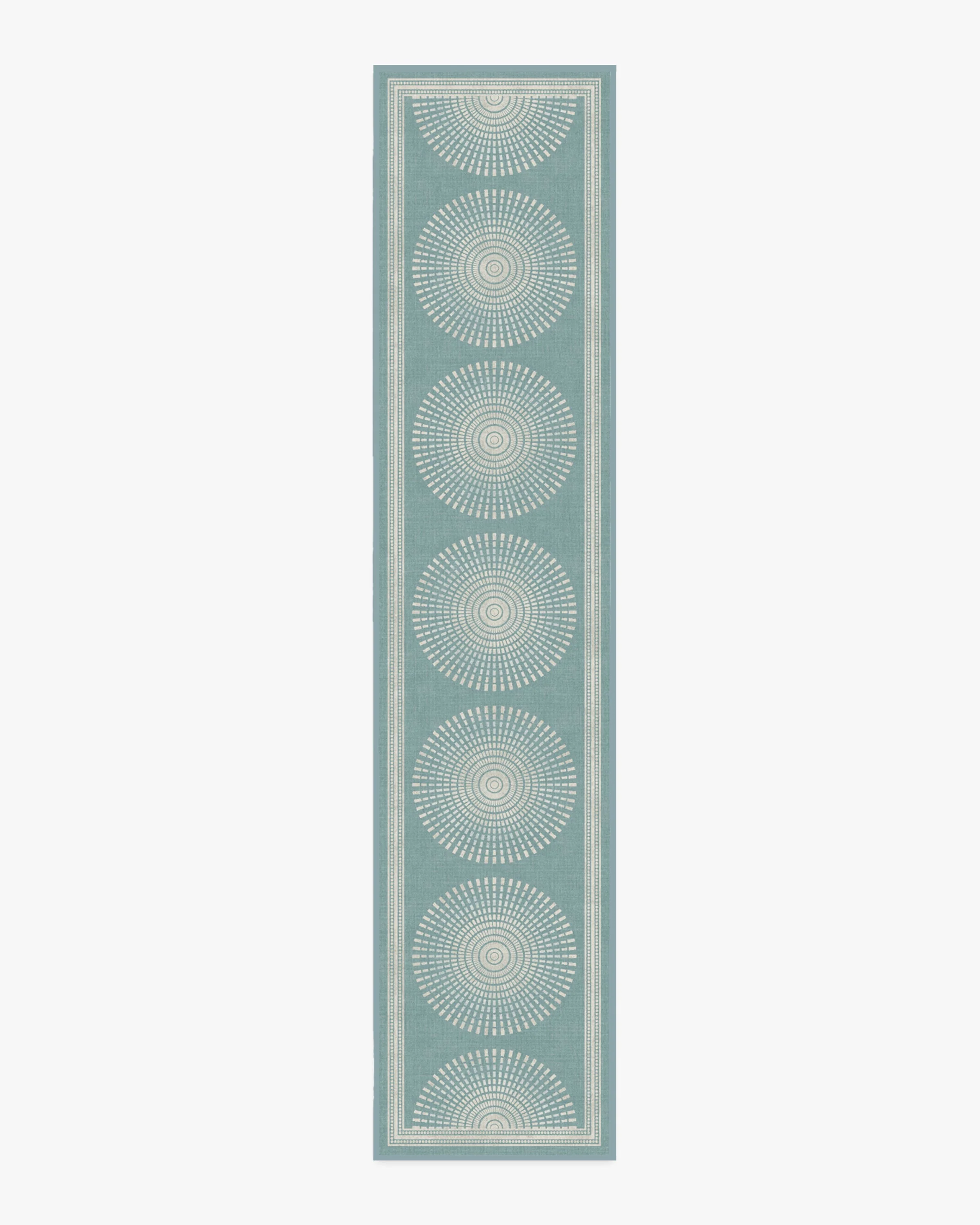 Santorini Blue Flatwoven Rug by Jonathan Adler
