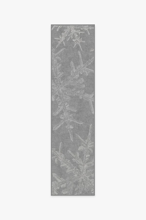 Snowflake Silver Flatwoven Rug
