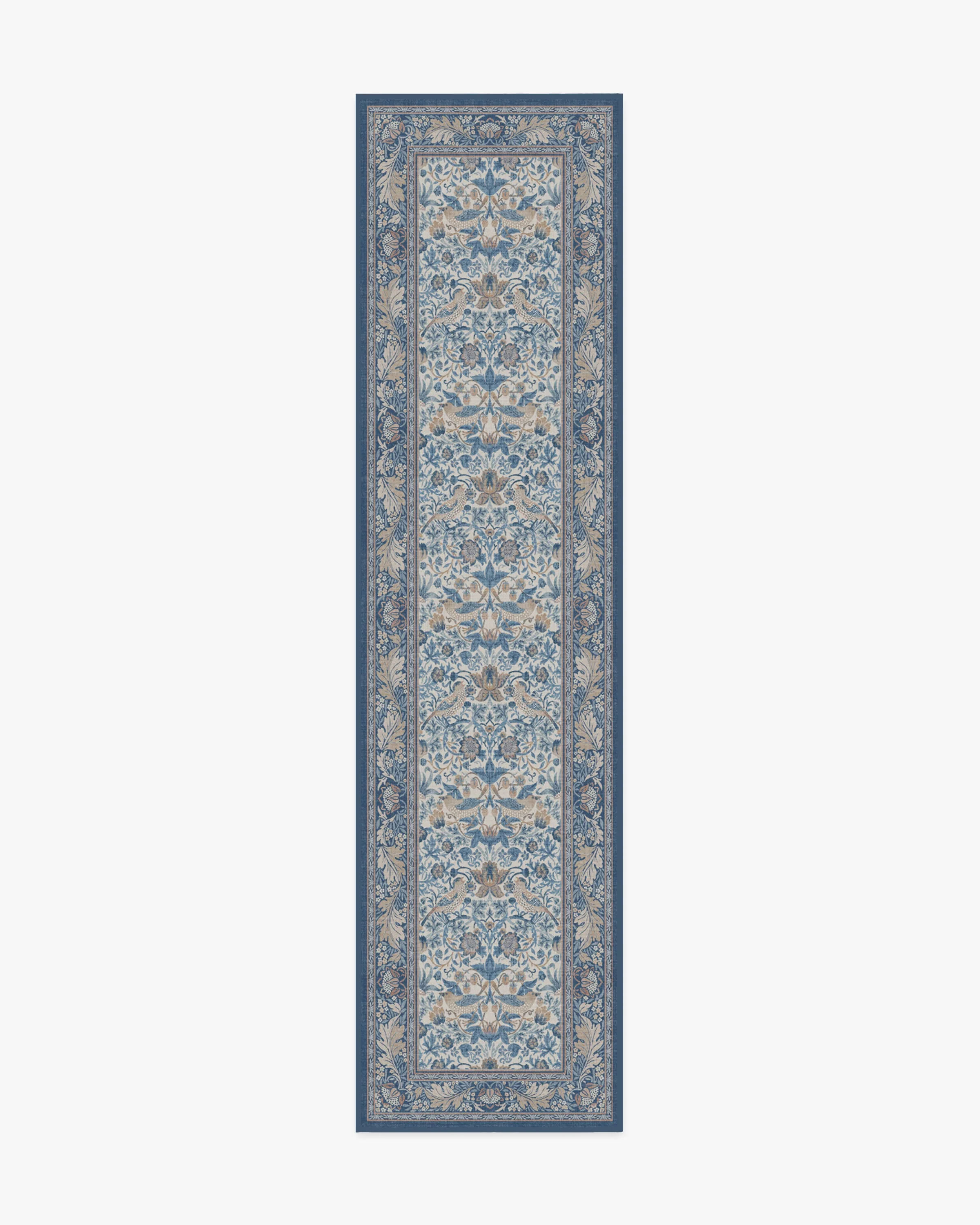 Strawberry Thief Indigo & Ivory Rug by Morris & Co.