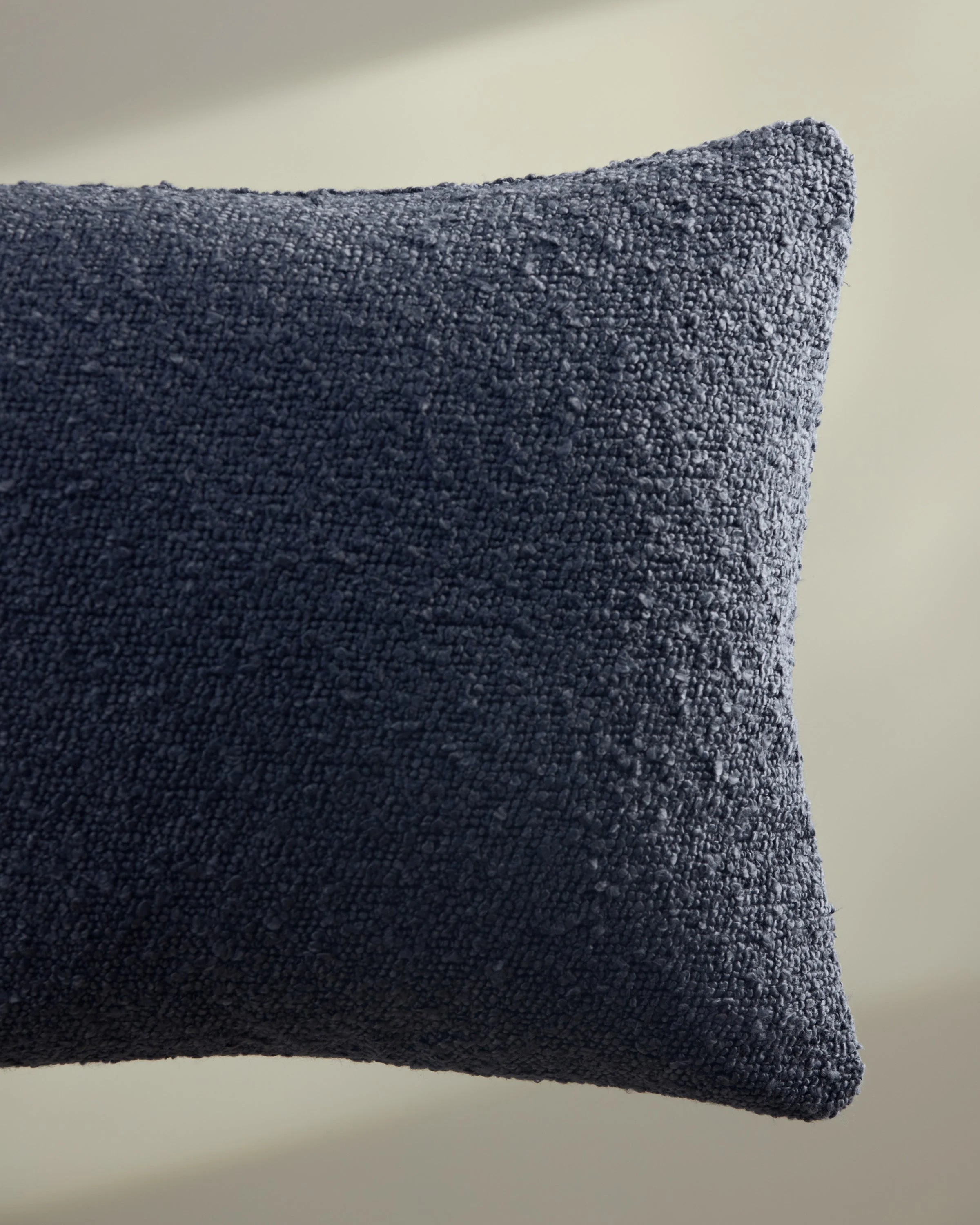 Navy Boucle Throw Pillow