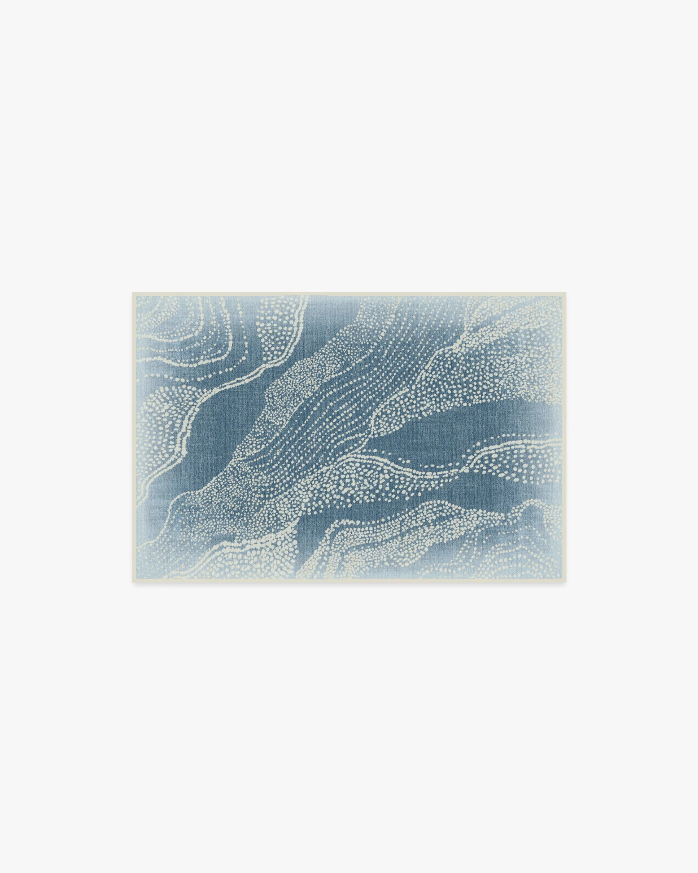 Adorned Soft Blue Flatwoven Rug by Malene Barnett