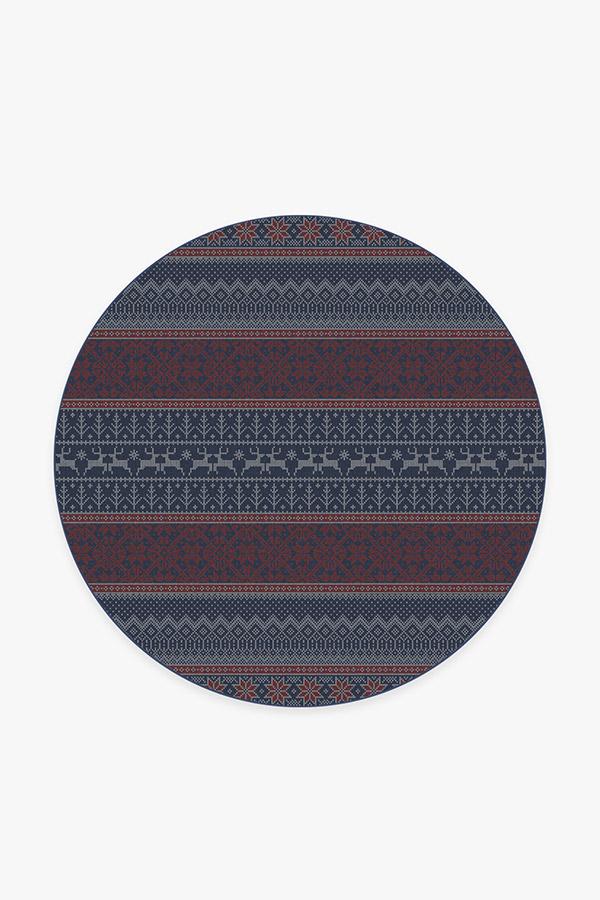Fair Isle Red Flatwoven Rug