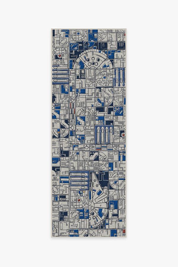 Smugglers Geo R2D2 Blue Flatwoven Rug