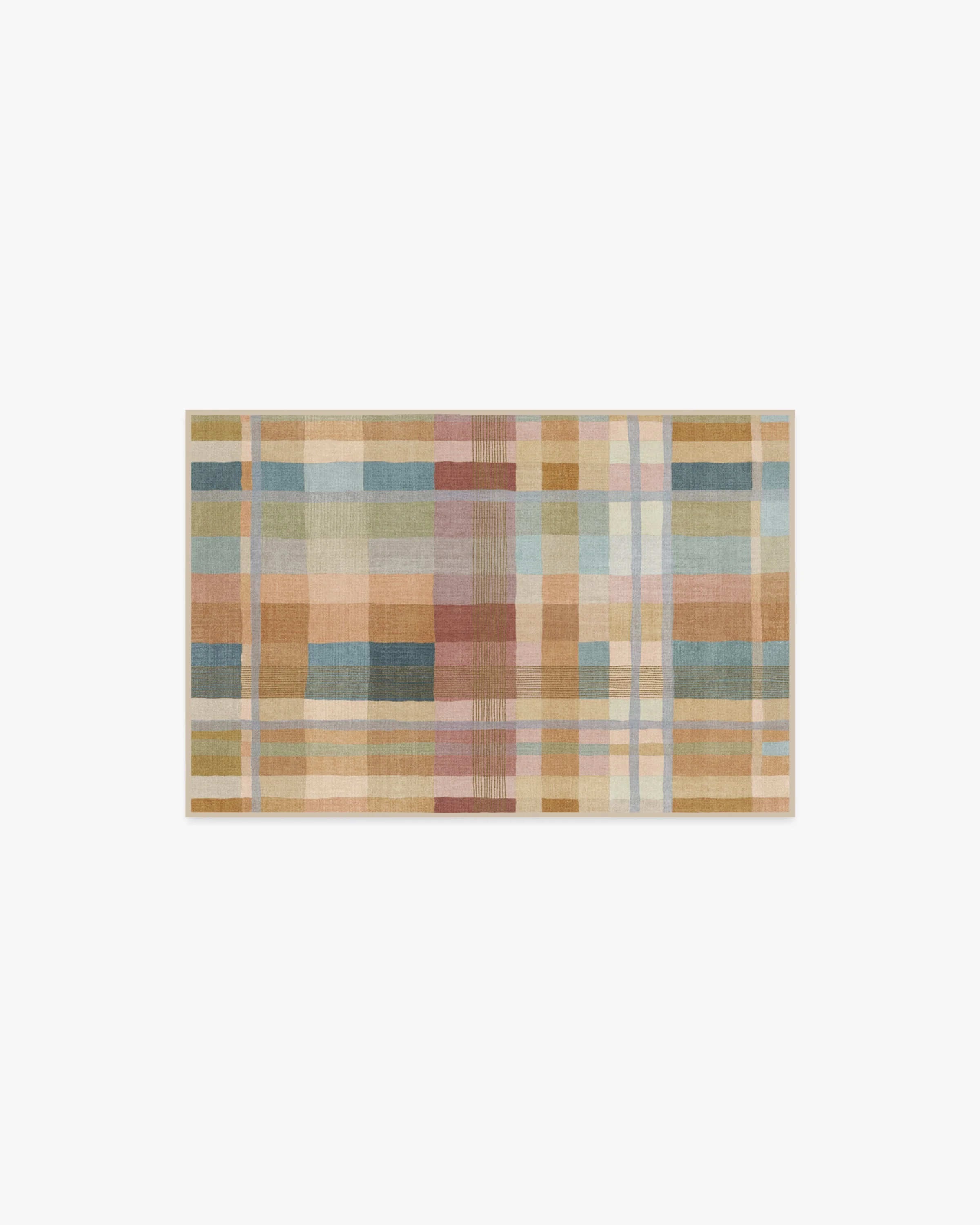 Margot Plaid Ochre Multicolor Flatwoven Rug
