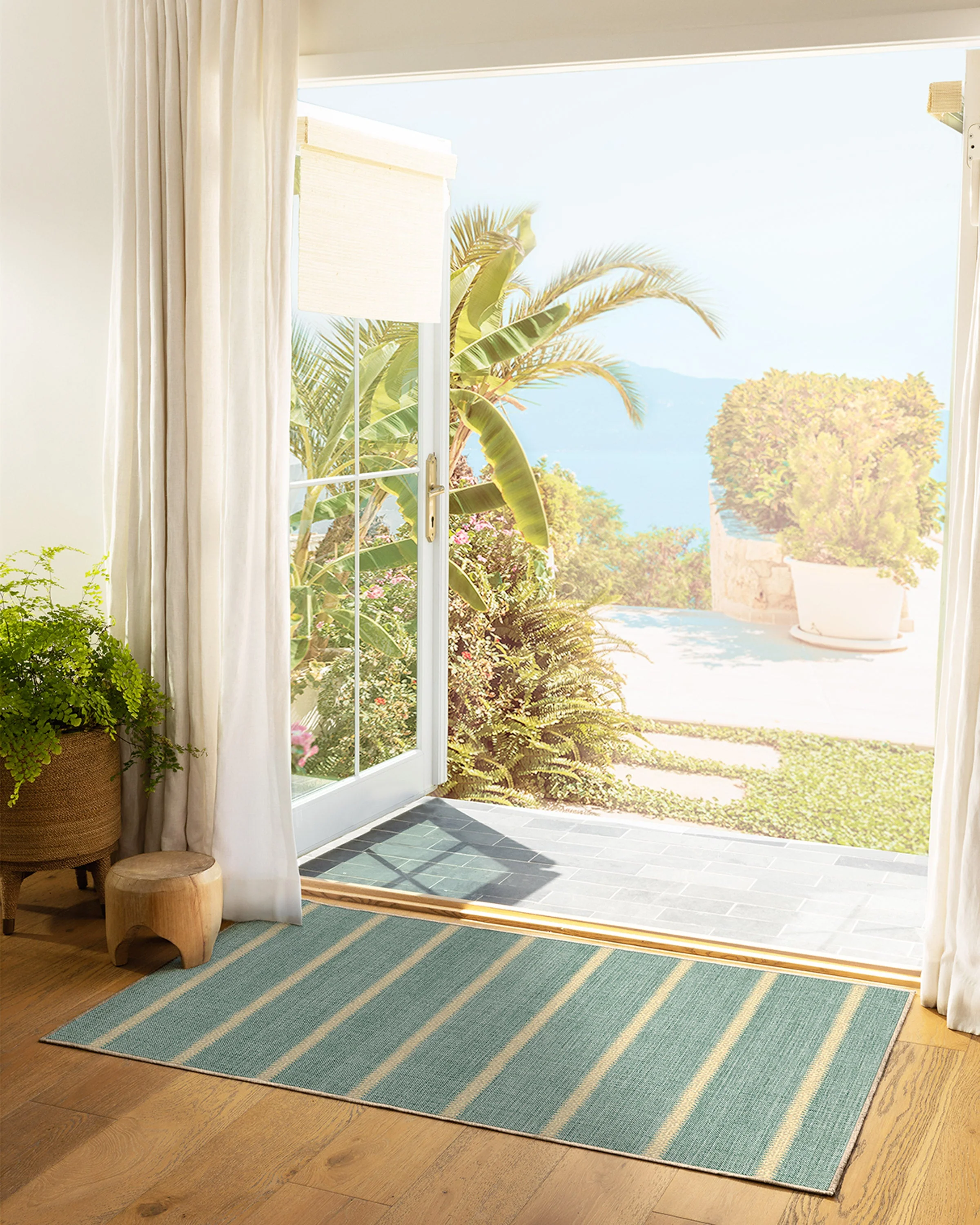 Malibu Blue Re-Jute Rug by Gray Malin