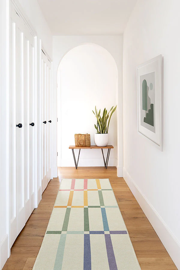 Joanna Ivory Rainbow Flatwoven Rug by The Home Edit