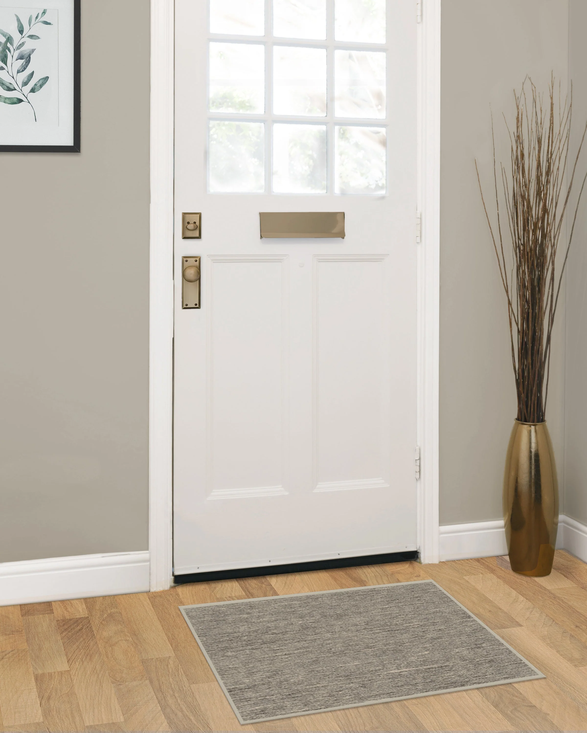 Melange Solid Natural Stone Flatwoven Rug