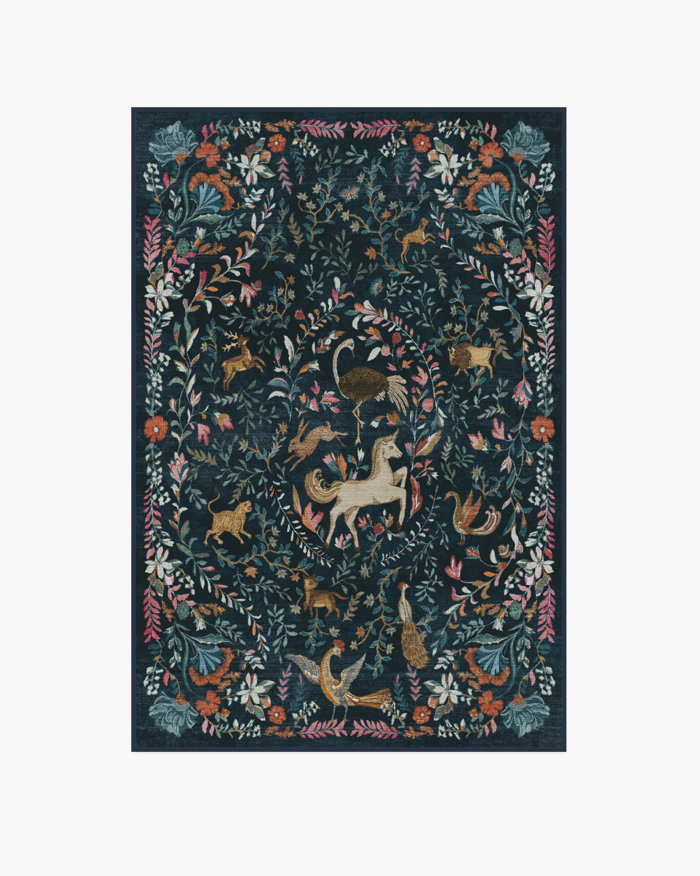 Dreamweaver Blue Multicolor Flatwoven Rug by Iris Apfel