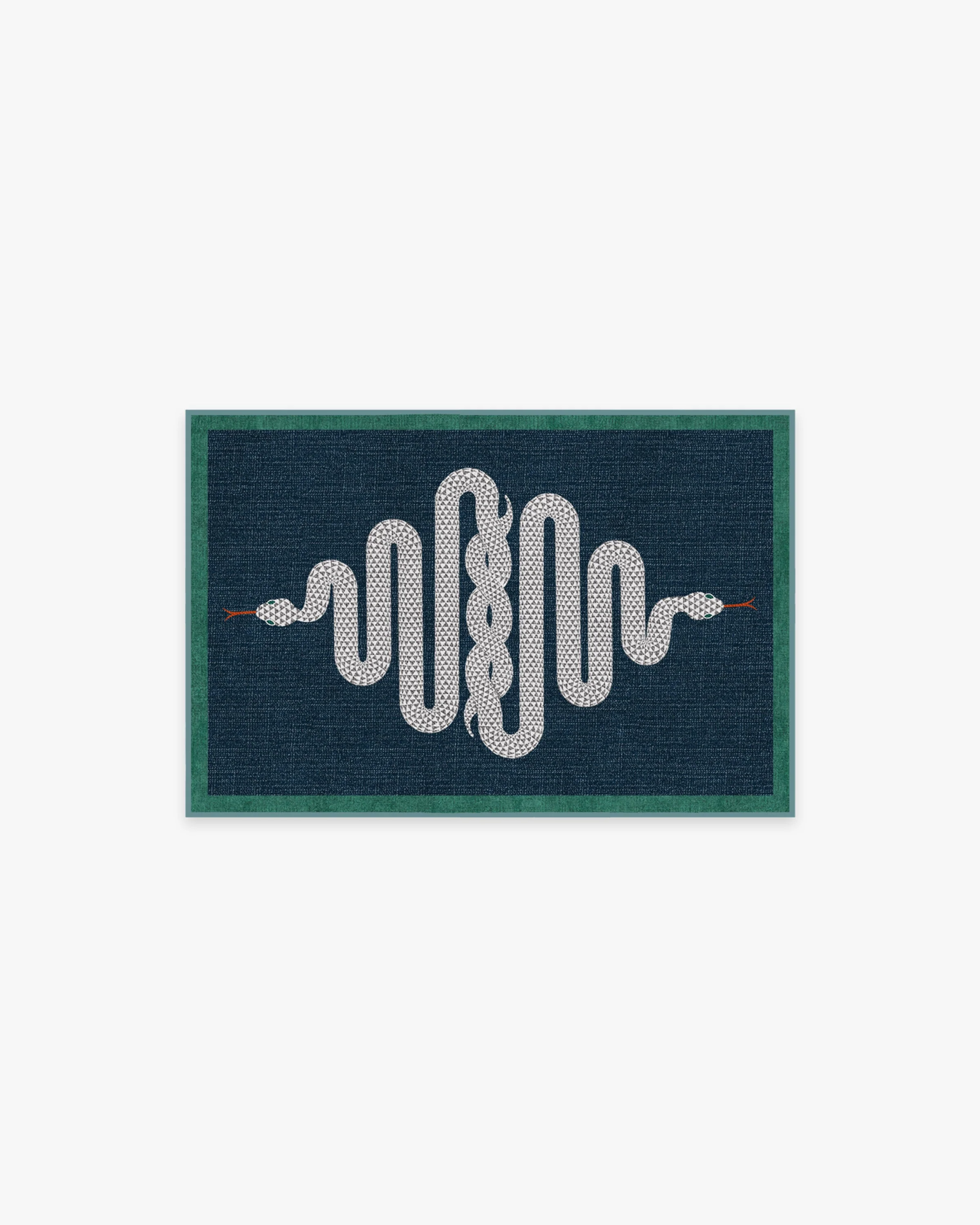 Venom Sapphire Flatwoven Rug by Jonathan Adler