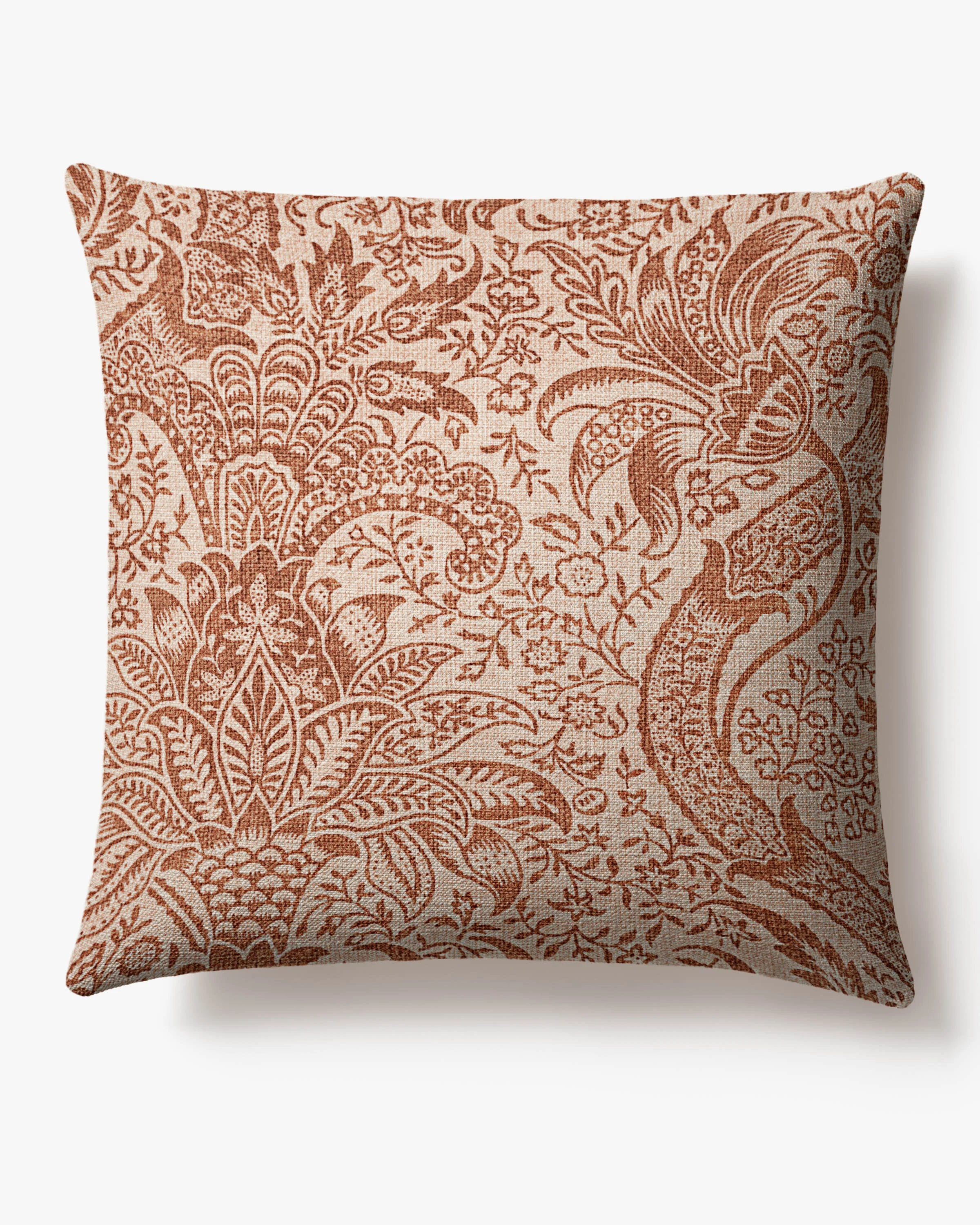 Indian Blush & Rust Woven Throw Pillow by Morris & Co.