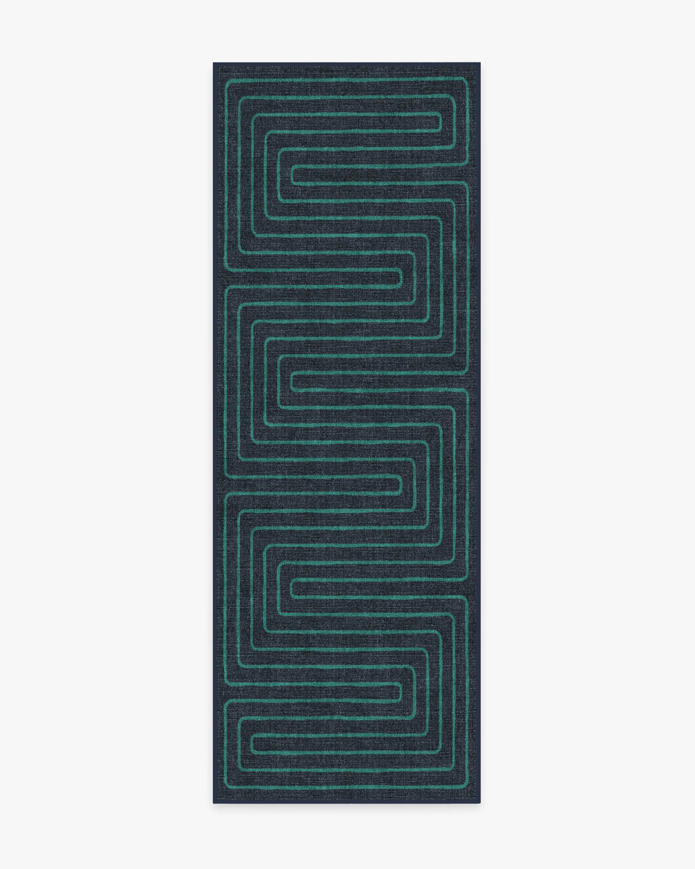 Labyrinth Navy & Teal Rug by Jonathan Adler