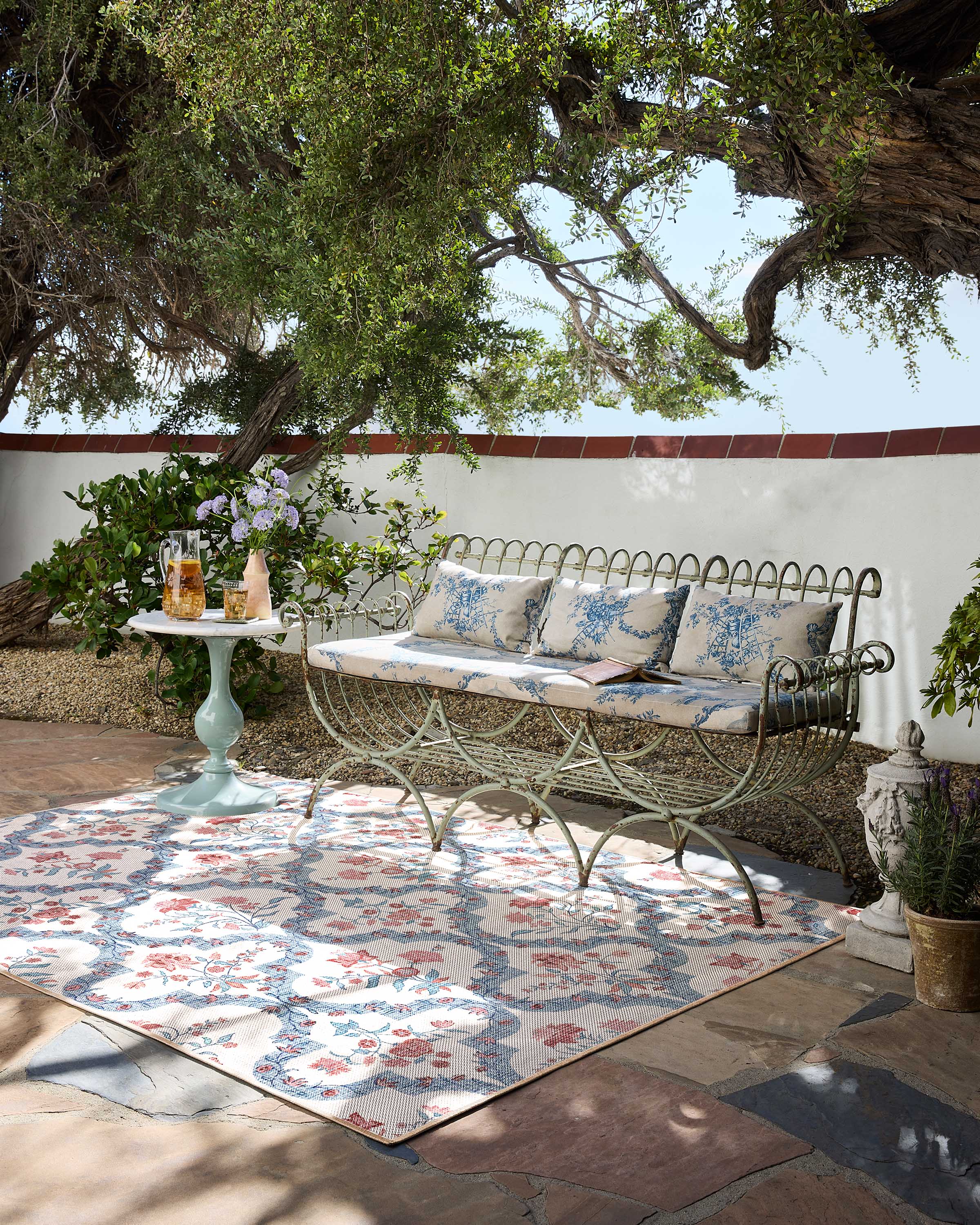 Elodie Currant & Ocean Outdoor Rug