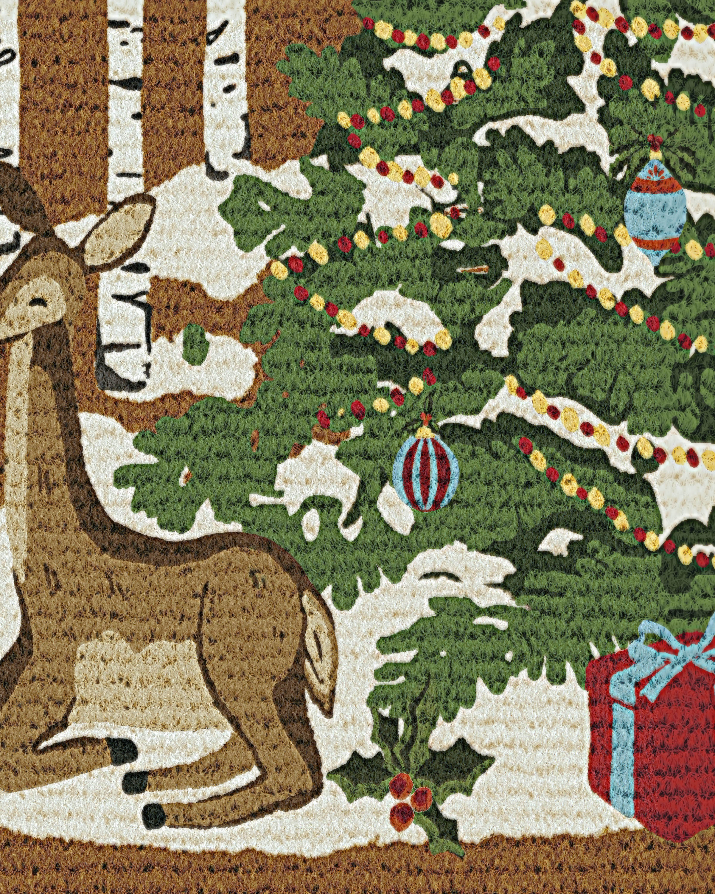 Woodland Holiday Doormat