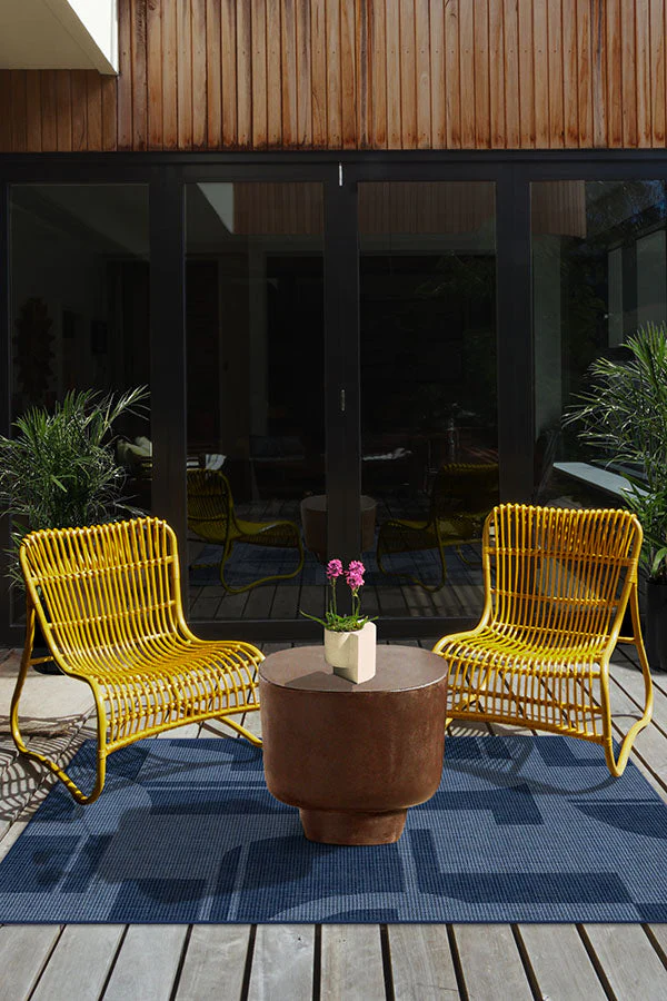 Bodin Ink Blue Outdoor Rug