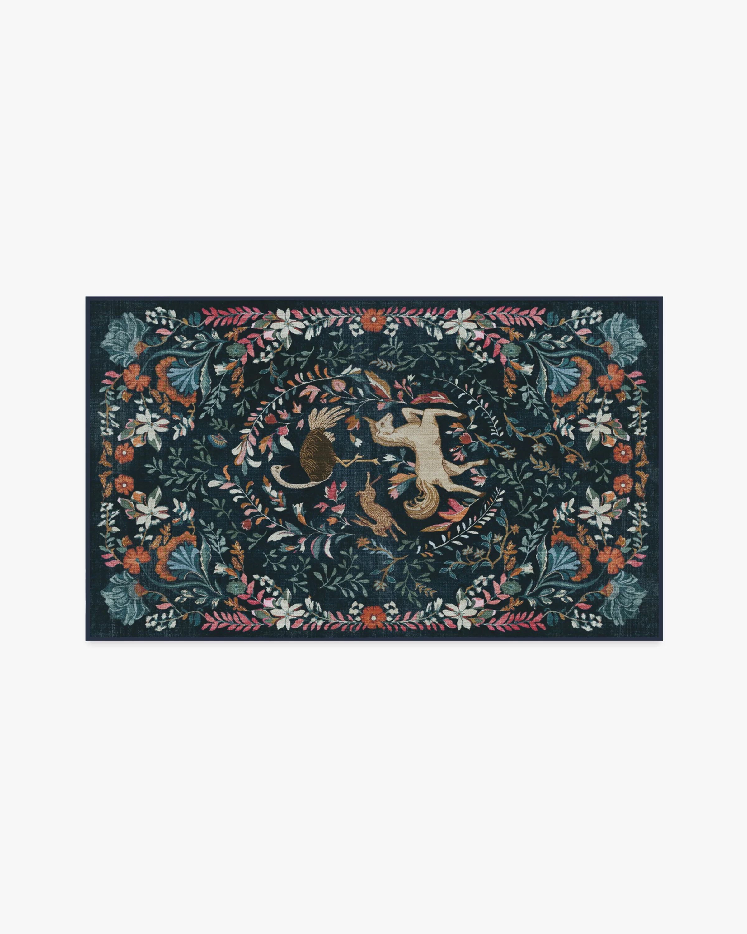 Dreamweaver Blue Multicolor Flatwoven Rug by Iris Apfel