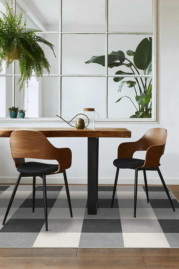 Buffalo Plaid Black & White Rug