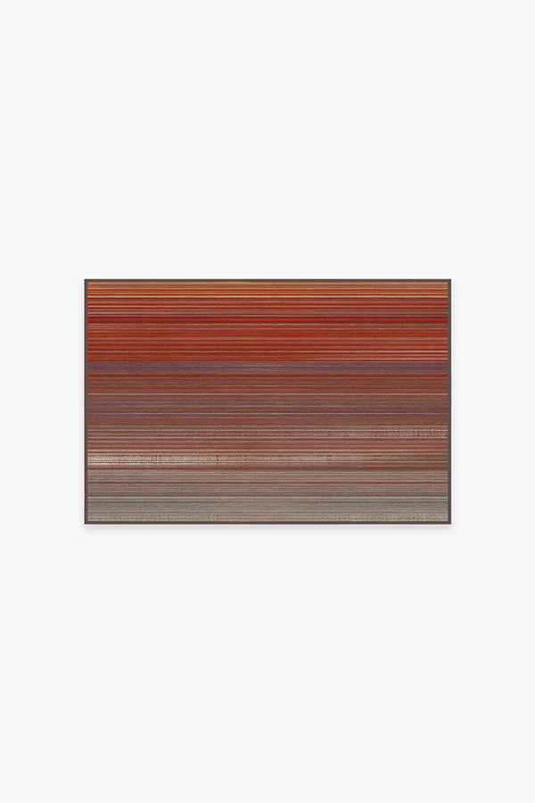 Linear Striped Multicolor Rug