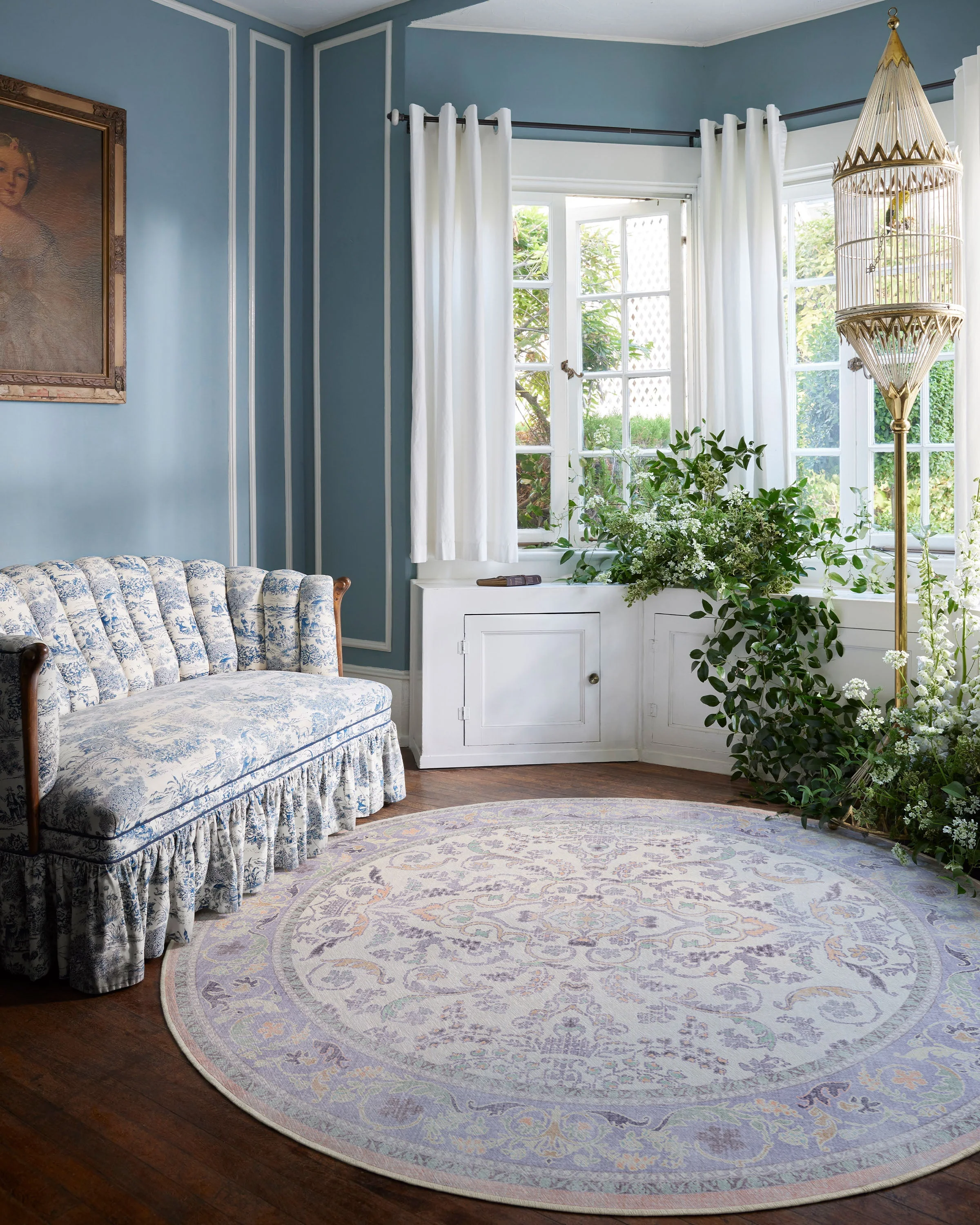 Fit For A Queen Soft Lavender Flatwoven Rug by Bridgerton