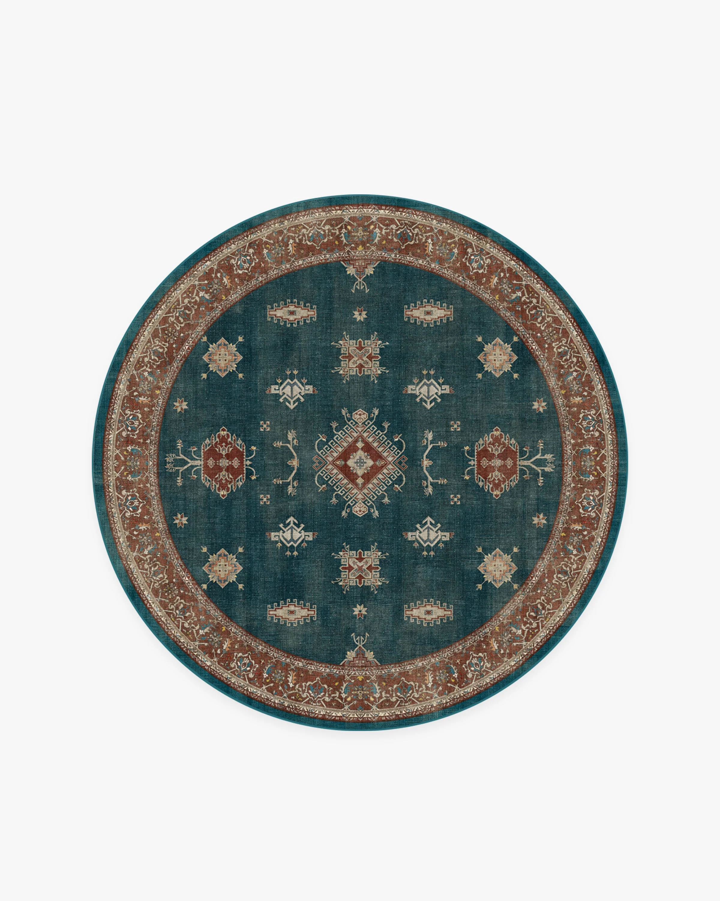 Verena Teal Blue Flatwoven Rug