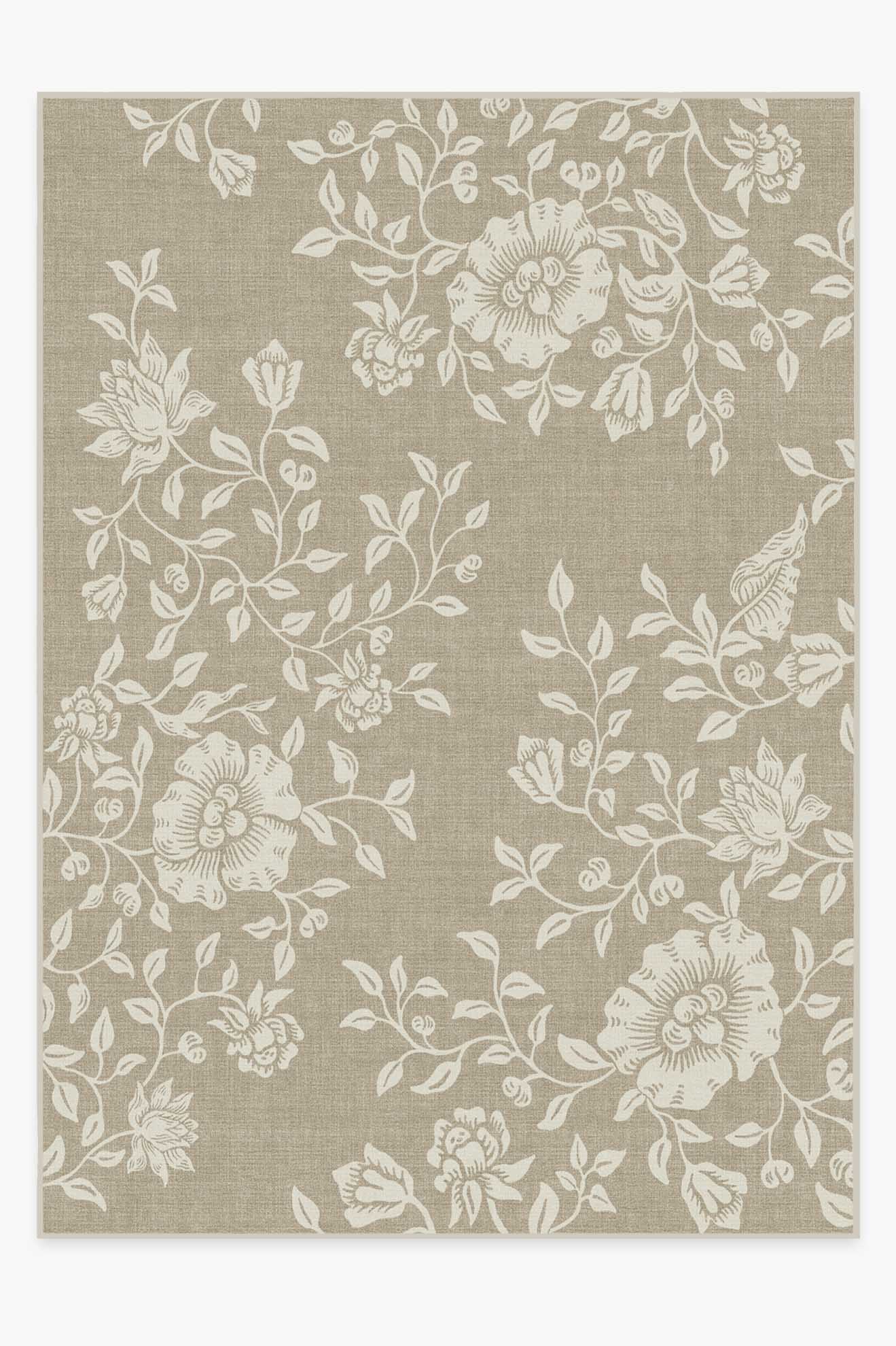 Mallow Flower Natural Stone Rug by Morris & Co.
