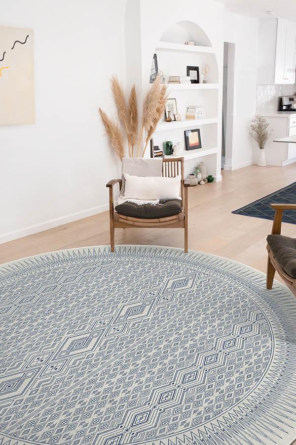 Herdanza Delft Blue Flatwoven Rug