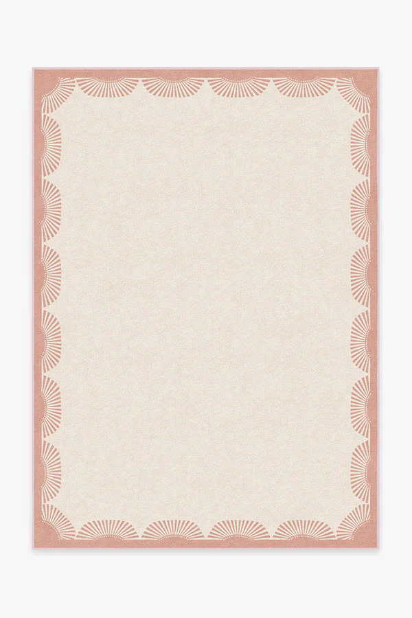 Fringe Pink & Ivory Rug by Gray Malin