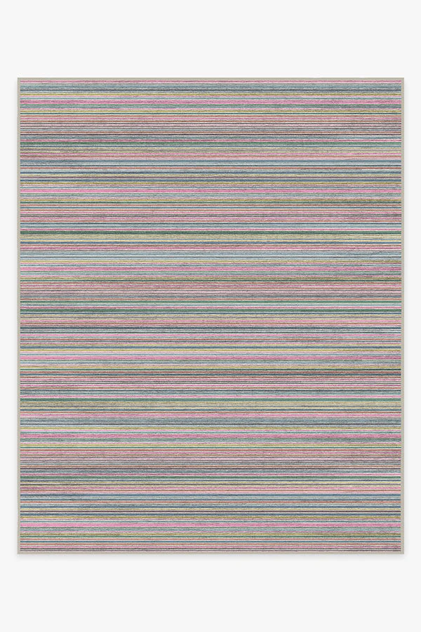 Multi Stripe Polychrome Rug