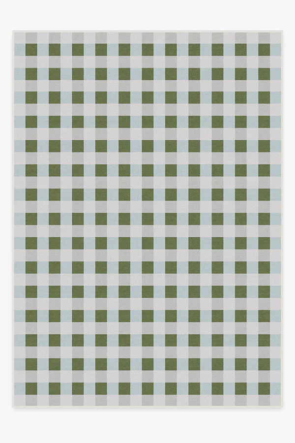 Sutton Moss Green & Blue Flatwoven Rug by The Home Edit