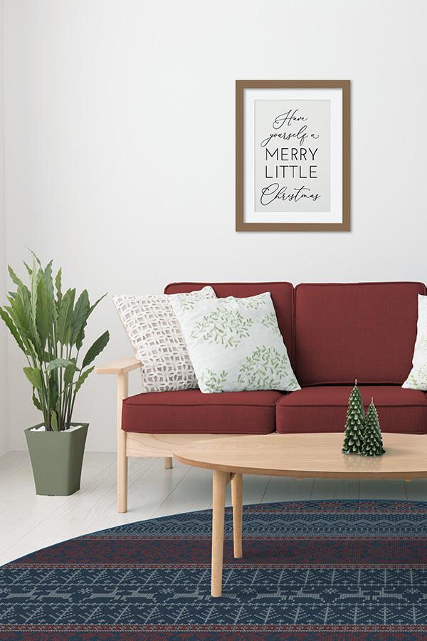 Fair Isle Red Flatwoven Rug