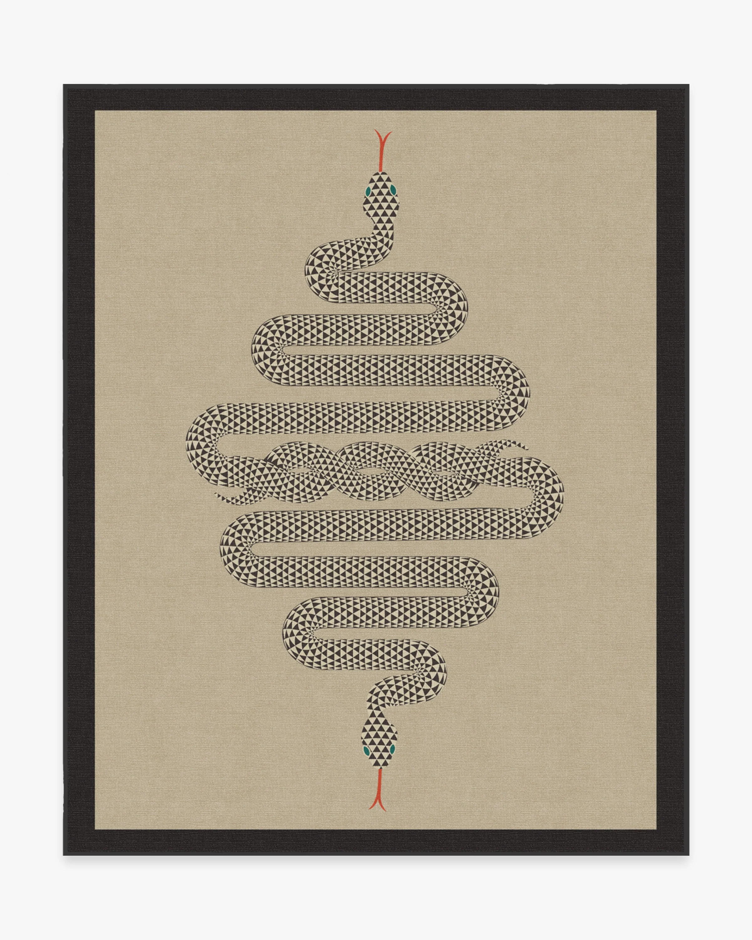 Venom Neutral Flatwoven Rug by Jonathan Adler