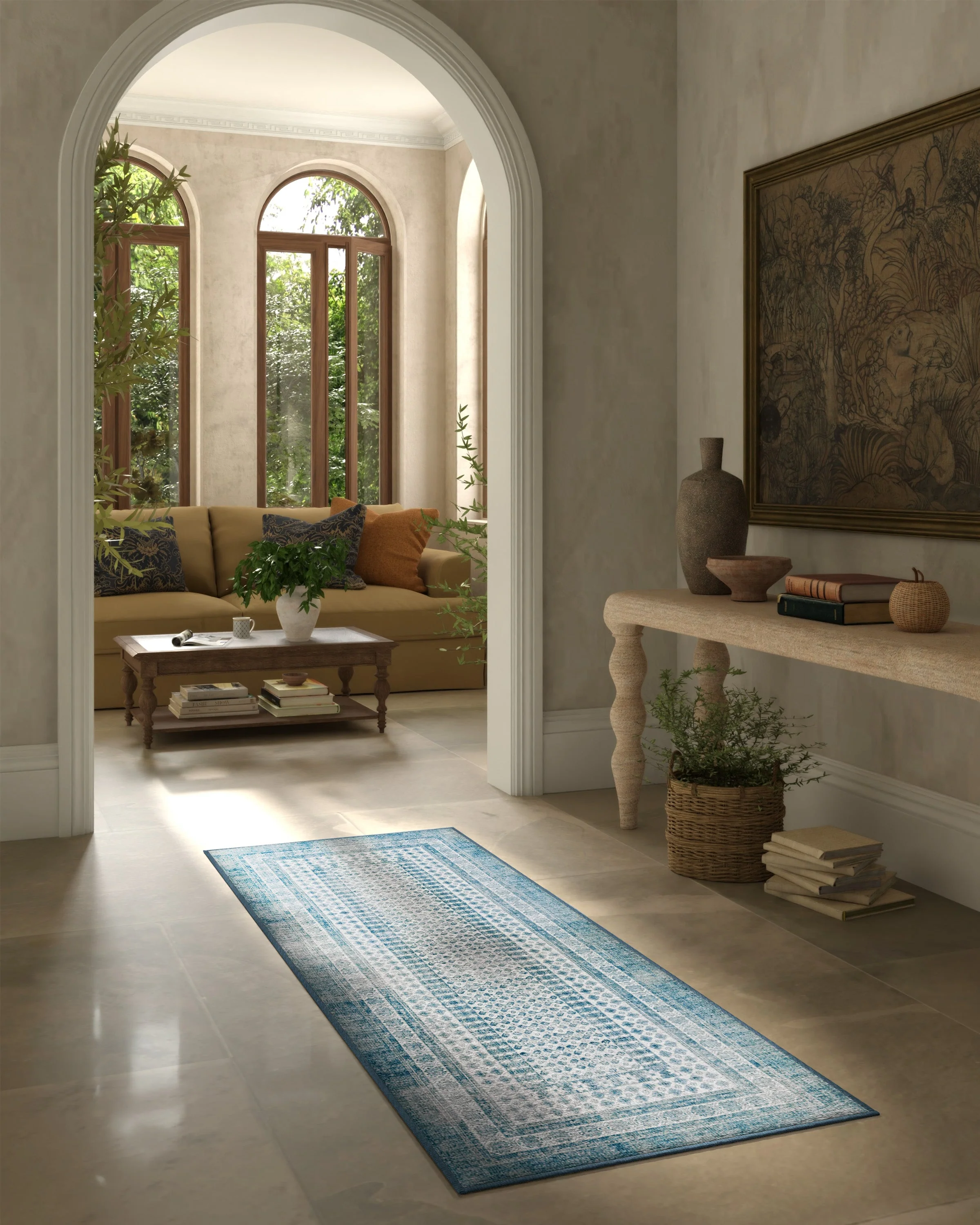 Cyrus Ocean & Ivory Rug