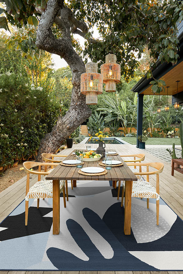 Medley Blue & Grey Outdoor Rug