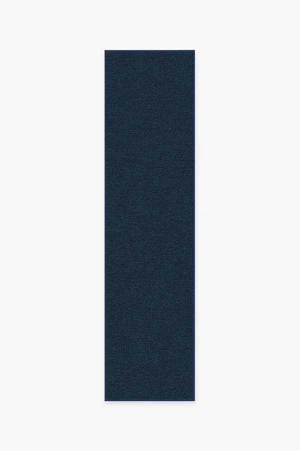 Heathered Solid Navy Flatwoven Rug