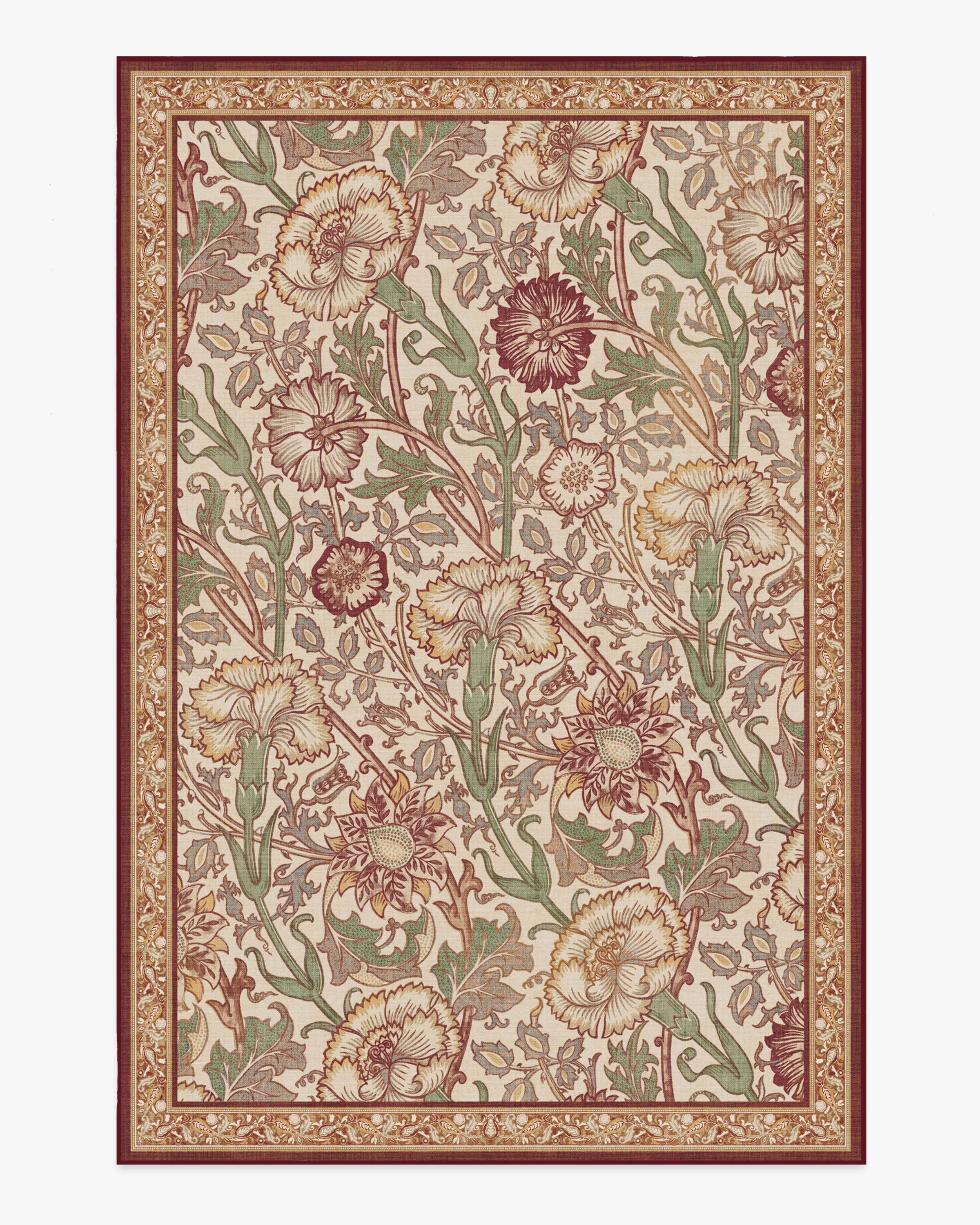 Pink & Rose Burgundy Flatwoven Rug by Morris & Co.
