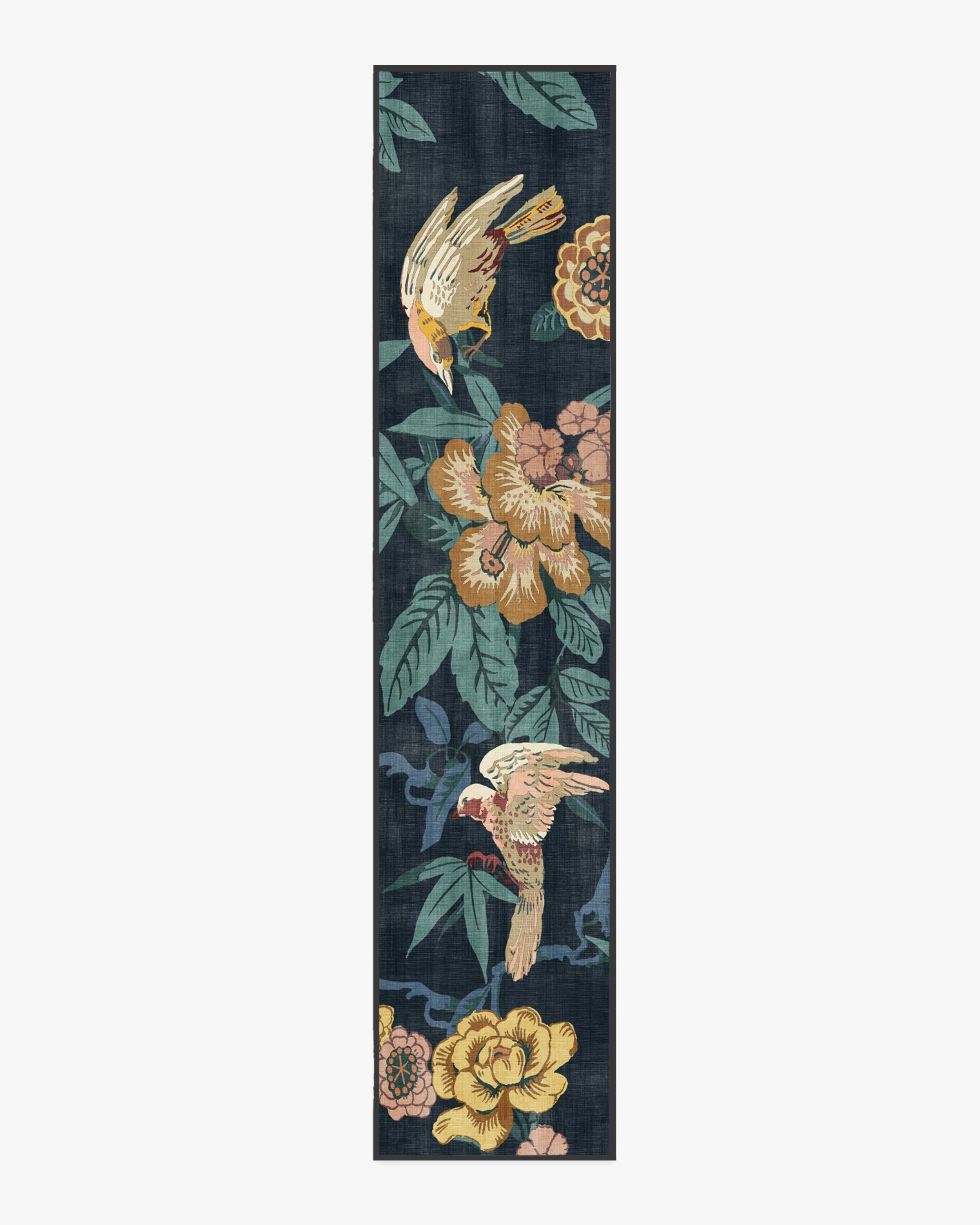 Bamboo & Bird Indigo Rug by Sanderson