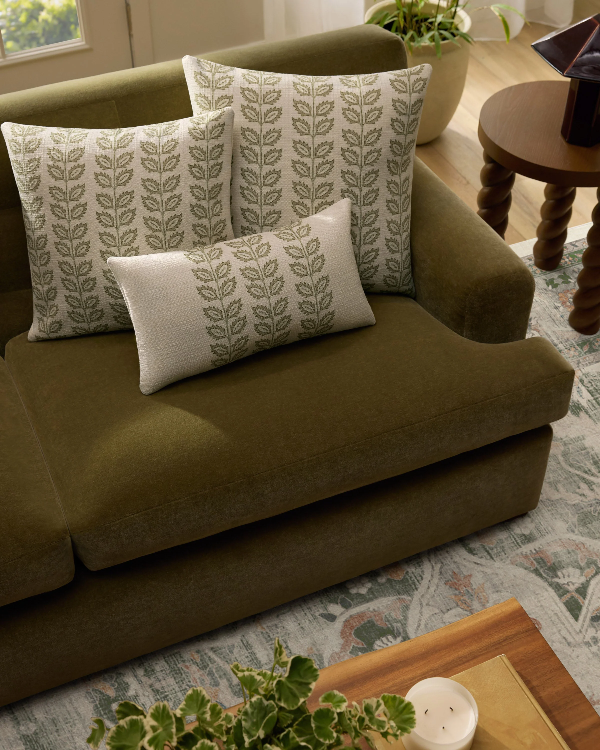 Fae Alabaster Woven Throw Pillow