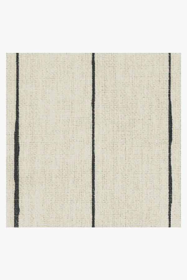 Clea Ivory & Black Flatwoven Rug by The Home Edit