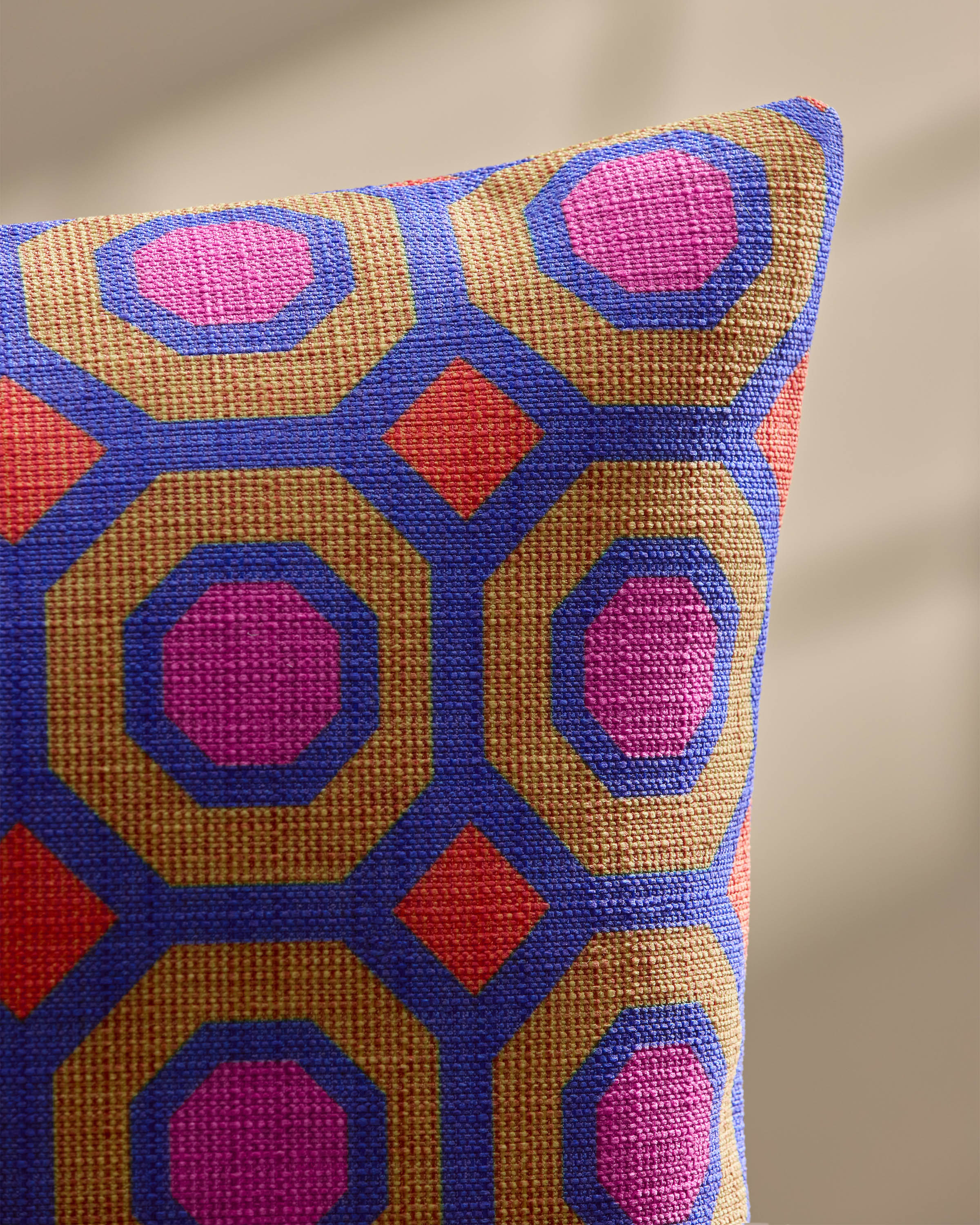 Piccadilly Fuchsia Woven Throw Pillow by Jonathan Adler
