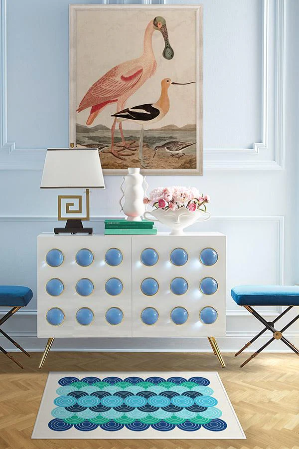 Biba Blue Green Rug by Jonathan Adler