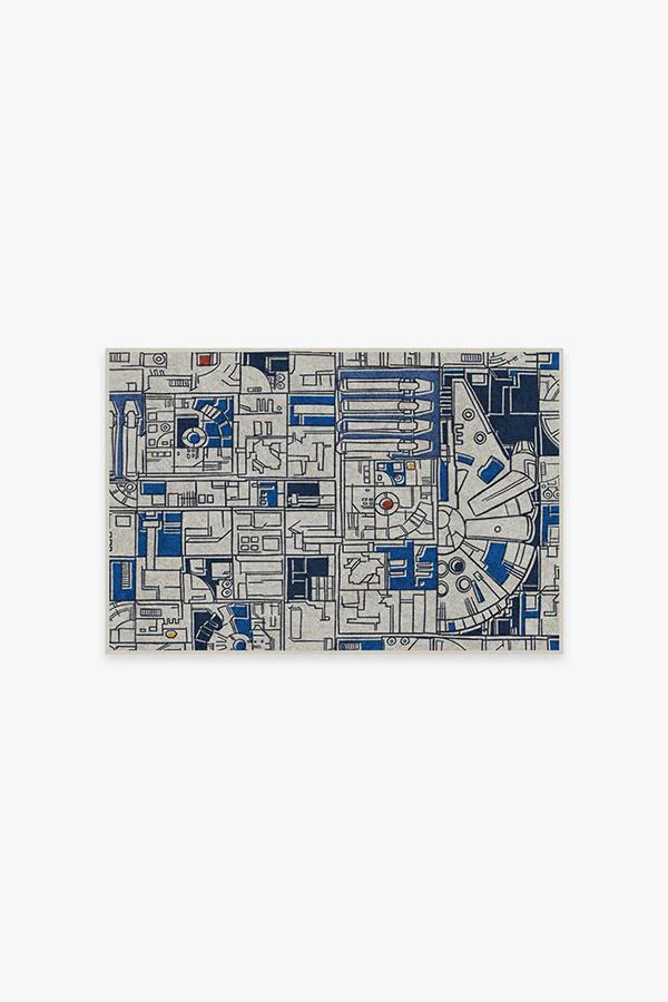 Smugglers Geo R2D2 Blue Flatwoven Rug