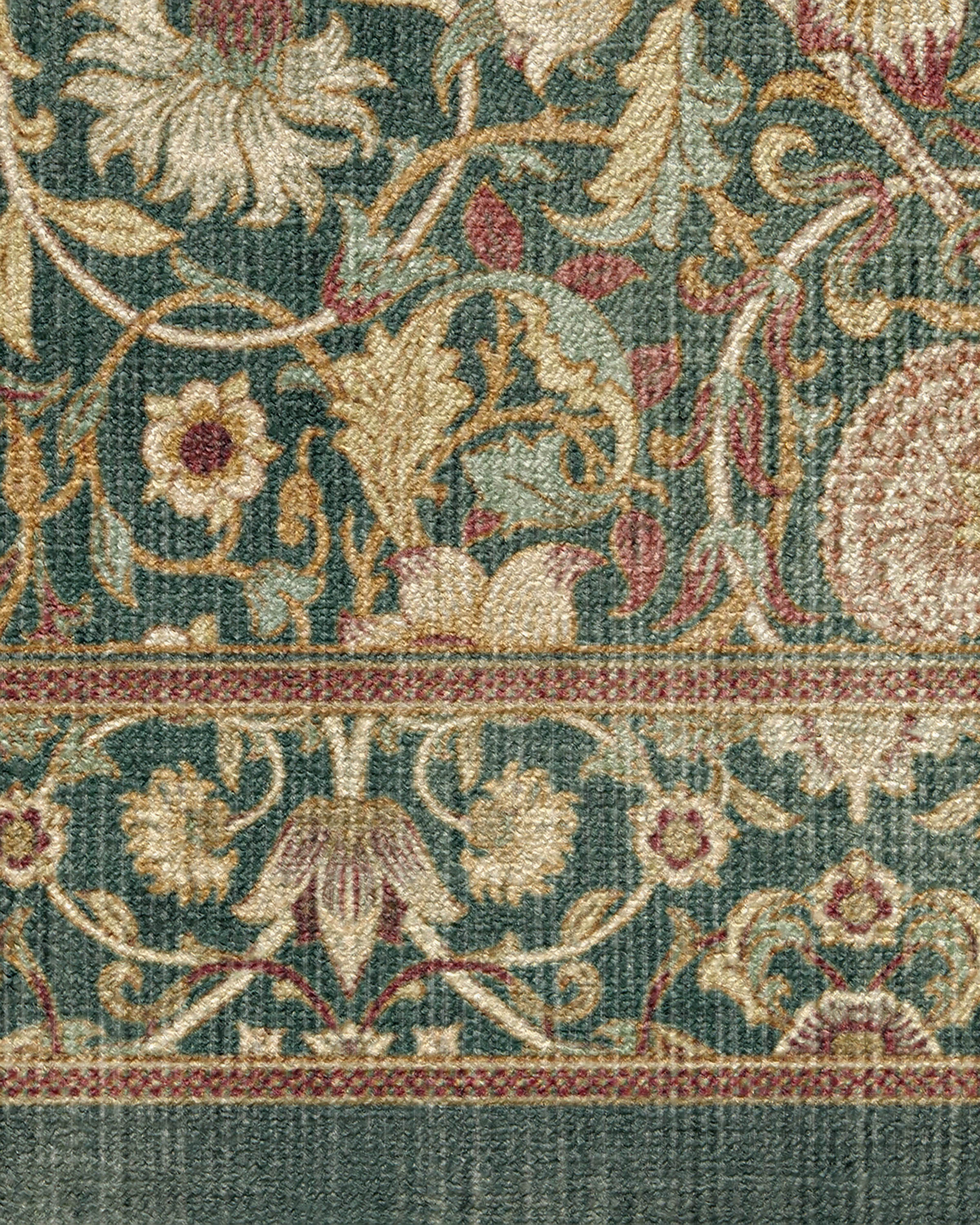 Lodden Soft Evergreen & Gold Rug by Morris & Co.