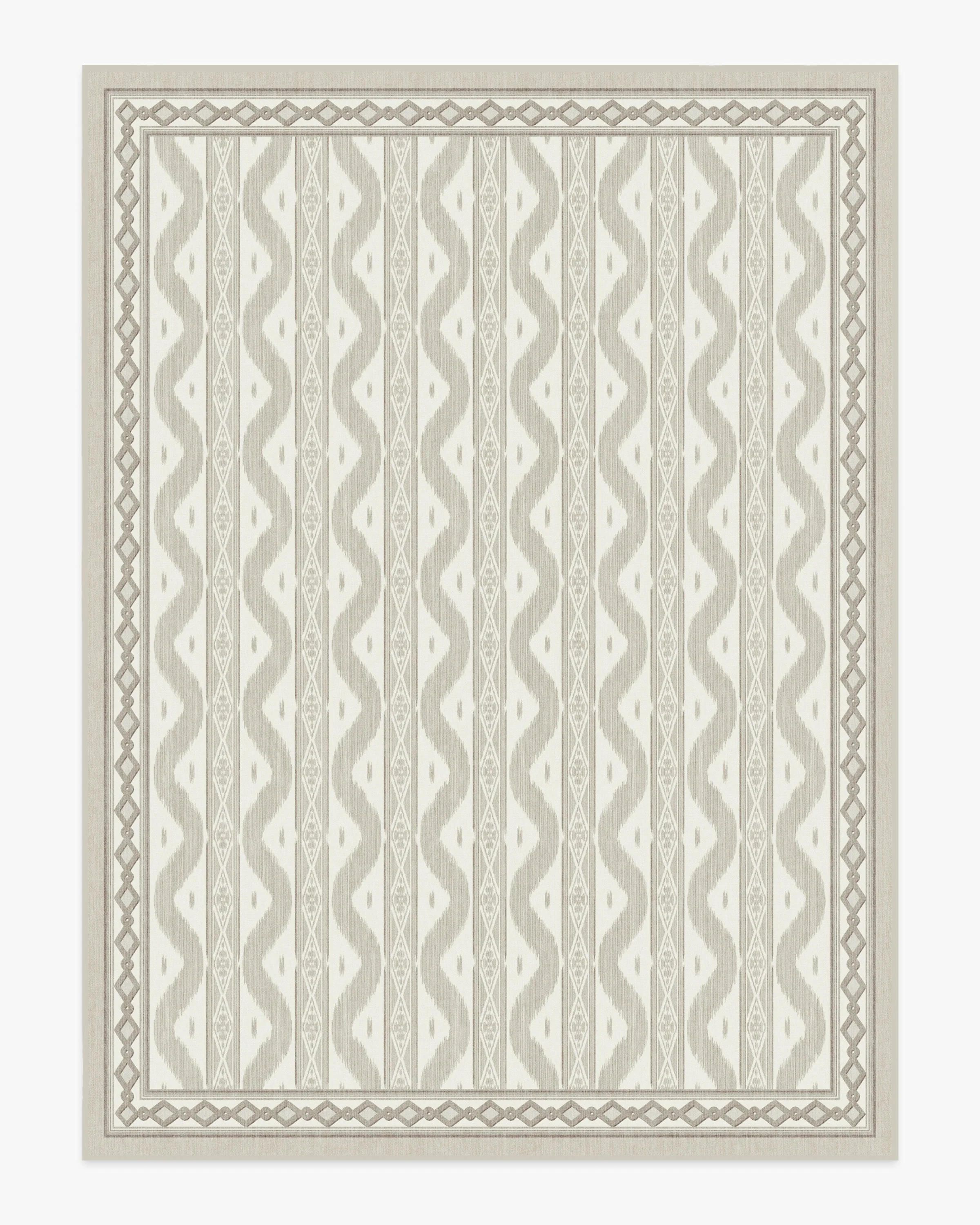 Ava Ikat Beige Flatwoven Rug by Mrs. Alice