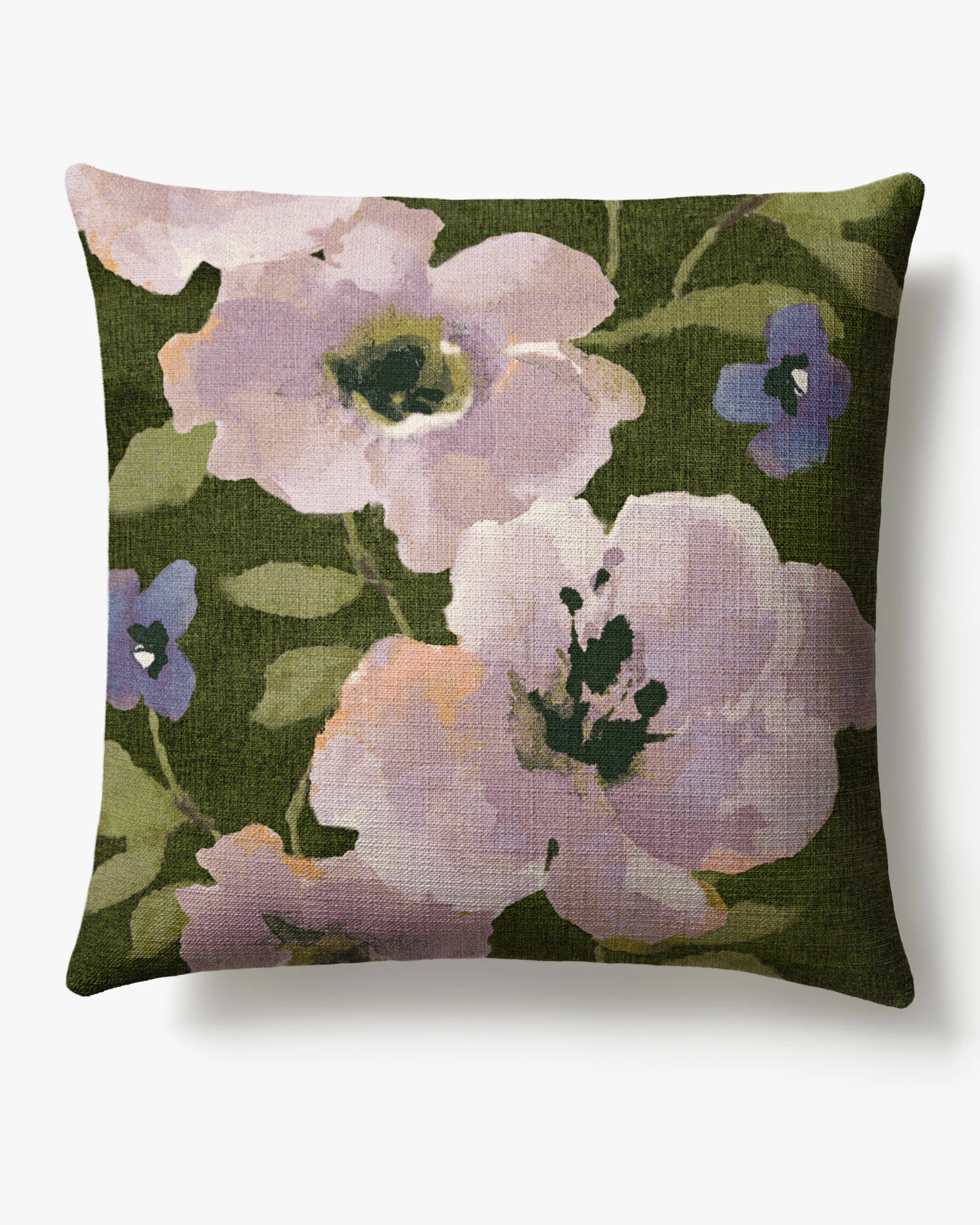Evelyn Green Woven Throw Pillow