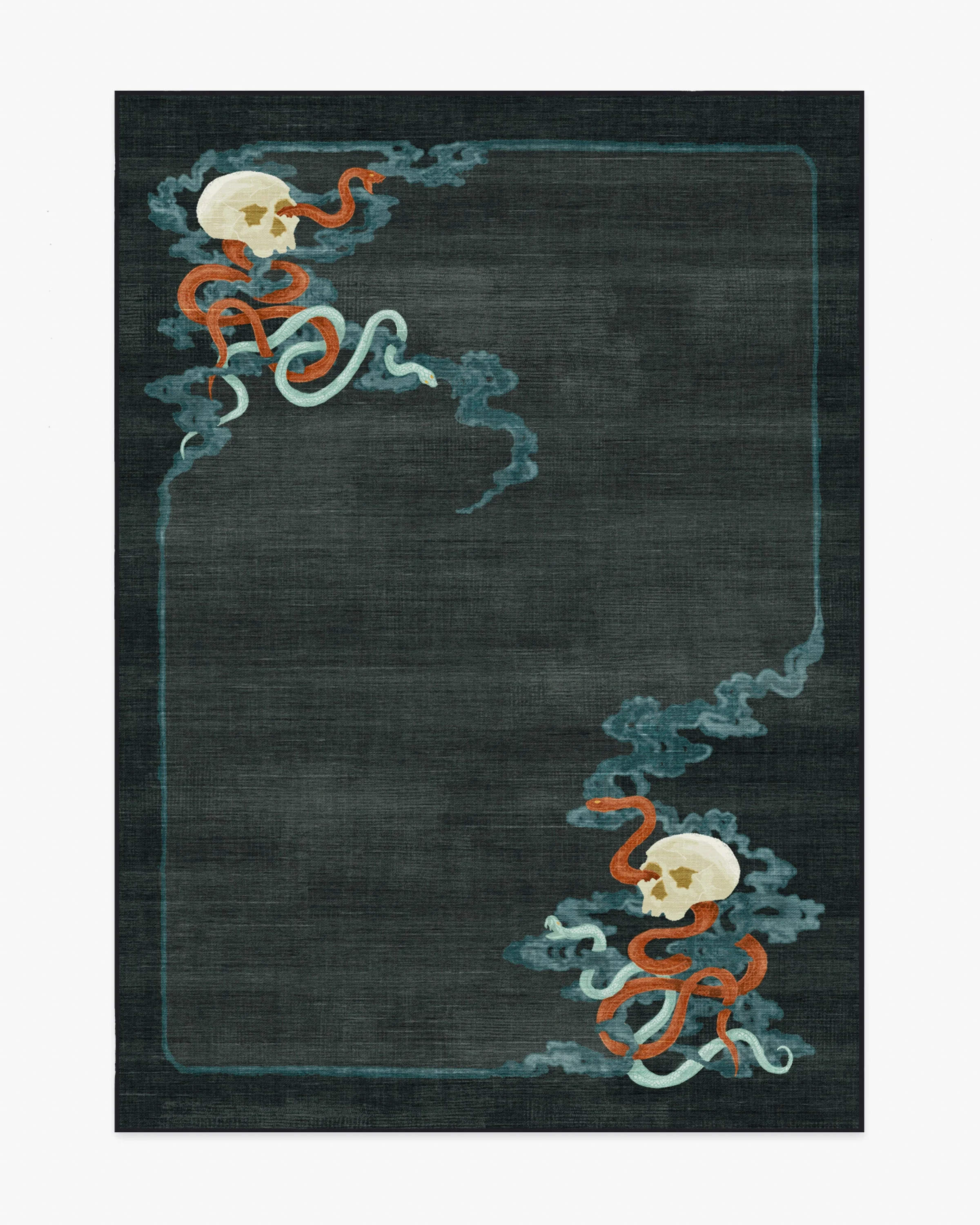 Serpentine Charcoal Flatwoven Rug