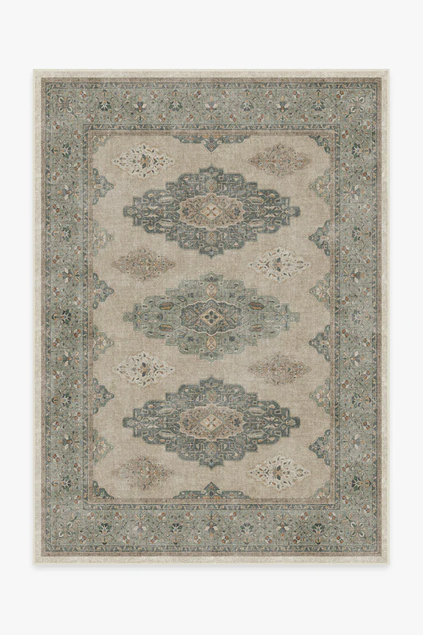 Maxine Natural Sage Flatwoven Rug