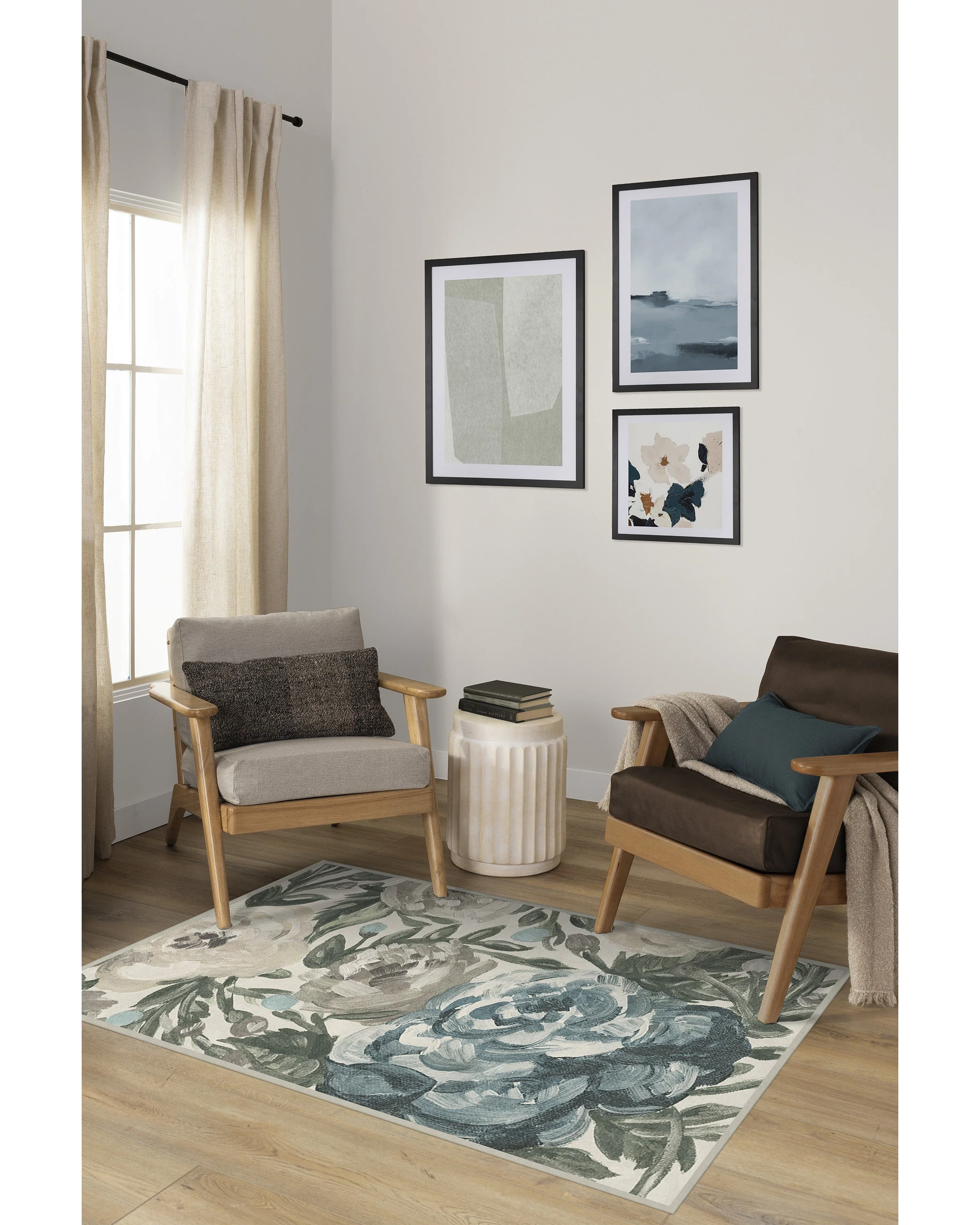 Camellia Jade Flatwoven Rug