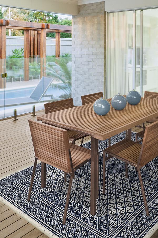 Loseta Royal Blue Outdoor Rug