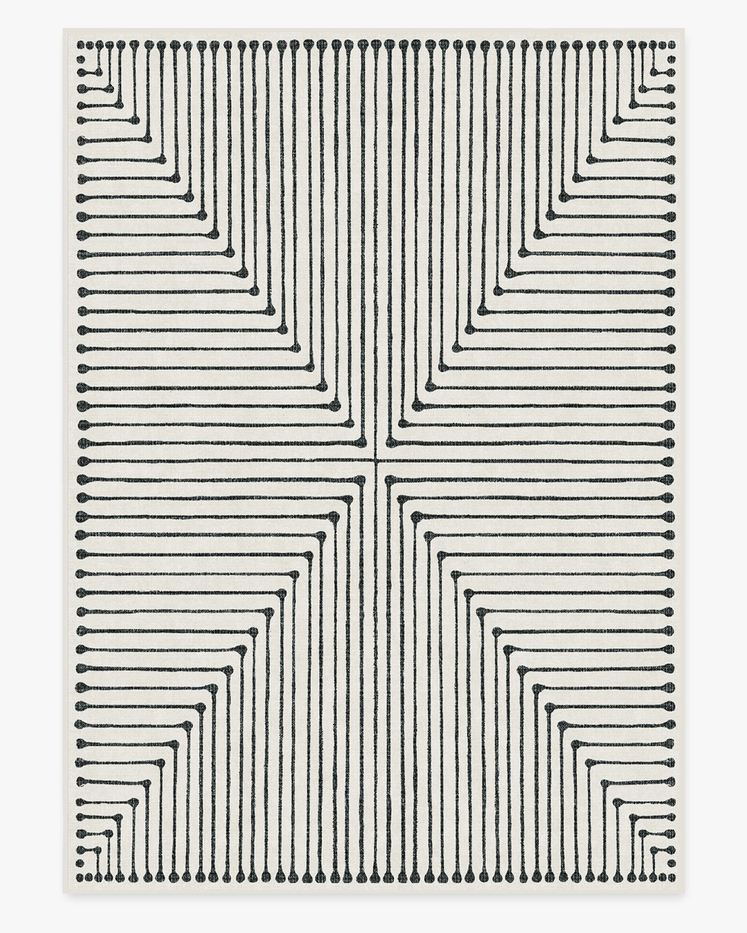 Inkdrop Black & Ivory Rug by Jonathan Adler