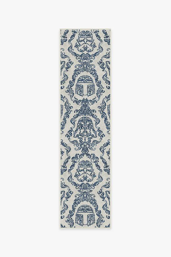 Dark Side Damask Delft Blue Rug